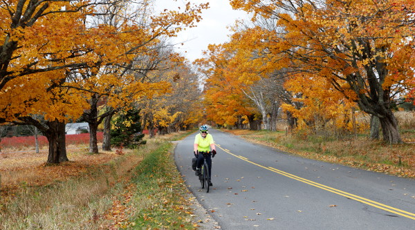 Ann riding near Kentville